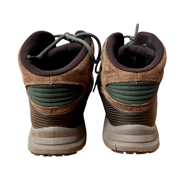 Merrell Men's 9 Ontario 85 Mid Waterproof Hiking Trail Boots Lace Up Brown Green - Picture 4 of 6